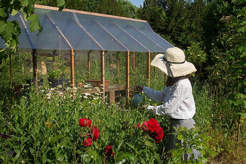 [Translate to Néerlandais:] un jardin potager dans un camping de luxe en France